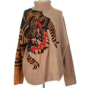 Super Fun & Unique Tiger Turtleneck Sweater